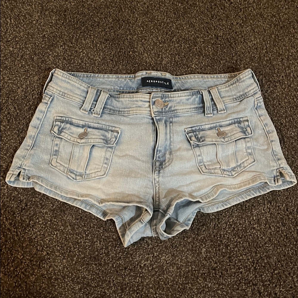 Aeropostale Faded Blue Denim Shorts